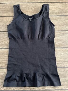 Skinnygirl Black Tank Top Shapewear Stretch Nylon Spandex Size L